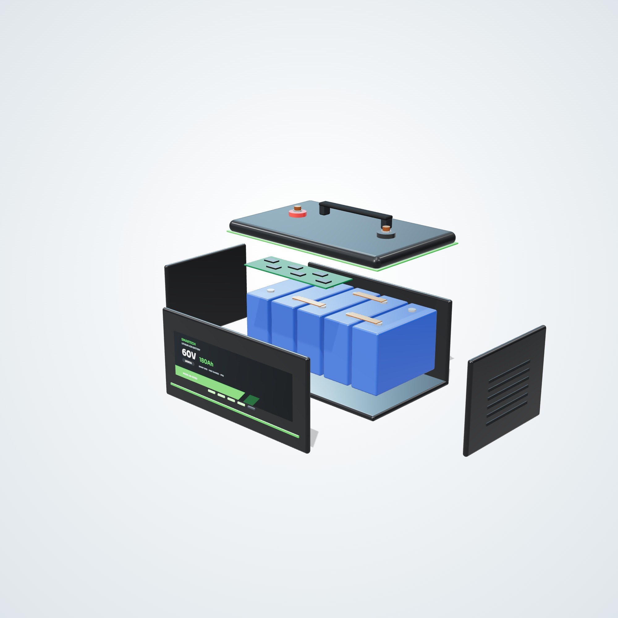 60V 180Ah Lithium E-Rickshaw Battery